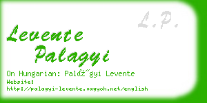 levente palagyi business card